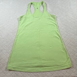 Lululemon Cool Racerback tank yellow green - size 4